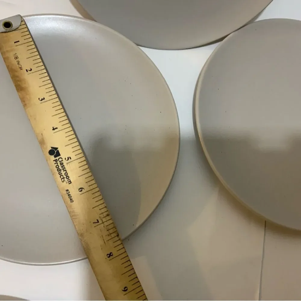 New 3 IKEA of Sweden Blue Gray Matte Salad Plates #12011 Discontinued 7.75